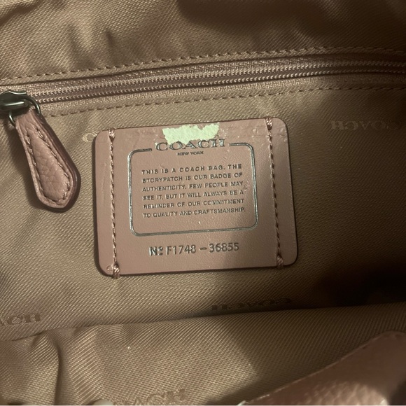 Coach 36855 Turnlock Edie in Pink  Leather Shoulder Bag/gun Metal/ - Picture 11 of 17